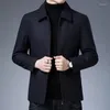 Vestes pour hommes Automne Hiver Hommes Manteau 2023 Hommes Vêtements Haute Qualité Casual Mode Veste À Revers Solide Classique Trenchs Chaquetas