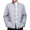Vestes pour hommes automne style chinois coton lin manteau lâche kimono cardigan hommes couleur unie veste d'extérieur manteaux m-5xl