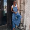 Women's Jumpsuits Rompers Wide-Leg Jumpsuits Women's Blue Denim Overalls Women's Loose Fashion High-Waist New Summer Pocket Jumpsuits L230921