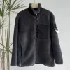 디자이너 남성 Topstoney Stones Island Jackets Man Jacket Coats 겨울 두꺼운 긴 소매 지퍼 까마귀 양고기 양고기 스타일 Epaulet Island 의류 Z8P0#