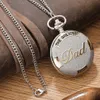 Pocket Watches Vintage Silver Golden Luxury THE GREATEST DAD Quartz Watch Fob Chain Necklace Mens Fathers Gifts Clock Relogio De Bolso 230921