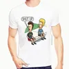 Herr t-skjortor beavis och butthead tryck t-shirt t-shirt för män kvinnor manliga vanliga galna tees bomullstopp t-shirts