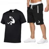 Мужские спортивные костюмы Summer Man Sportkleding Shorts Футболка и шорты из чистого хлопка Футболка Wear Mannen Basketball Trainingspak Мужской спортивный костюм T230921