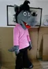 Halloween Pink Clothes Wolf Mascot Costume Prop Show Cartoon Doll Costume Dock Costume Human Costume