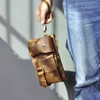 Sacs de taille Mode Qualité Cuir Mâle Bandoulière Sling Sac Design Casual Voyage Étui À Cigarettes Fanny Ceinture Hommes 8135d 230920