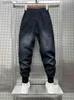 Jeans masculinos harem jeans japonês harajuku marca de luxo baggy hip hop streetwear novo em popular preto coreano calças de rua l230921
