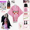 Cosplay Anime Demon Slayer Nezuko Costume Cosplay Kimono Kimetsu No Yaiba Kamado Nezuko Costume Parrucca Donna Ragazza Kimono Uniforme Abbigliamento 230920