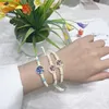 Charme pulseiras chinês artesanal céu estrela borboleta flor seca tecelagem pulseira para mulheres luz luxo elegante moda kpop jóias