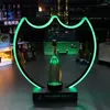 Rietjes LED-licht wijnfleshouderXO Kleurrijke plankbar KTV Creatieve champagne roestvrijstalen organizer