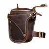 Поясные сумки унисекс, модная сумка Crazy Horse из качественной кожи, 7 дюймов, сумка для езды на мотоцикле, дизайнерская сумка на пояс, поясная сумка для путешествий, чехол 9326d 230920