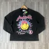 Erkek Hoodies Sweatshirts 666 Sokak Giyim Giyim Rap Hip Hop Yüksek Sokak Ayçiçeği Graffiti Büyük boy gevşek pamuklu tişörtler Tişört Tişört T230921