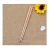 Chopsticks Reusable Handmade Japanese Natural Wood Beech Chopstick Sushi Food Tools Child Learn Using Chop Sticks 18Cm Sn2232 Drop D Dhbqu