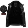 Mens Leather Faux Youth Thin Coat Business Slim Fit Large Motorcycle Plush Jacket Casual Top Fashion 230921
