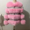 Frauen Pelz Faux Pelz Mode Frauen Echt Pelzmantel Weibliche Winter Dicker Warme Echte Schafe Leder Jacke Diamant Perlen Pelz parkas F2458 230920