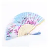 Party Favor Été Vintage Pliant Bambou Fan Pour Style Chinois Main Tenu Fans De Fleurs Danse Décor De Mariage SN2652 Drop Livraison Accueil Dhqku