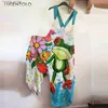 Kvinnors jumpsuits rompers kvinnor casual jumpsuits ärmlös flermönster skalle tryck sommar mode kvinnlig ny lös gata 5xl tunn jumpsuit del 1 l230921