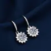 Livraison gratuite bijoux en argent classique vis arrière plaqué or 18 carats 925 argent Sterling Vvs Moissanite diamant femmes boucles d'oreilles