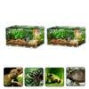 Reptielbenodigdheden Acrylbox voor spinnen Schildpadhagedis Kweekinsectenventilatieopeningen Schuivend terrarium voor kleine huisdieren Vivarium 230920