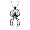 Pendant Necklaces "Domineering Personality Skull Spider Necklace Men's And Women's Gothic Punk Jewelry Party Accessories Gift Wholesale "