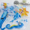 Bath Mats Cute 20/Color Anti-Slip PVC Bathtub Mats Fish Animal With Sucker Kid's Bathroom Carpet Shower Bath Mat Soft Massage Pad 230921