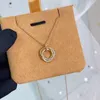 Chains 2023 Trend Brand Pure 925 Sterling Silver Jewelry Necklaces For Women 5A Zircon Wedding Round Pendant Rose Gold Classics