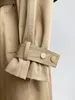 Trenchs de femmes manteaux de haute qualité femmes printemps automne coréen classique double boutonnage grande-bretagne lâche longueur moyenne femme vêtements hauts z226