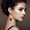 Boucles d'oreilles à pampilles pendantes pour femmes, lustre coloré, ensemble de franges à crochet, cerceau, bijoux à pompons, cadeau d'anniversaire 199k