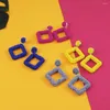Kolczyki Dangle Ręcznie robione koraliki żywiczne Drop Mult color oświadczenie geometryczne biżuterię hurtową dla kobiet UKEN