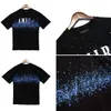 Außenhandel Hohe Version T-shirt Lose T-shirt Sommer Starry Sky Gedruckt Mode Marke High Street Amerikanische männer Kurzarm