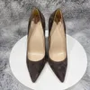 Dress Shoes Coffee Brown Purple Pink Women Synthetic Suede Pointy Toe High Heel Comfortable 12cm 10cm 8cm Flock Stiletto Pumps