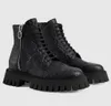 Winter Merk Luxe Dames Ritssluiting In elkaar grijpende Enkellaarsjes Rubber Lug Sole Dame Lederen Martin Boot Party Bruiloft Ridder Chelsea Boottes Wit Zwart EU35-43