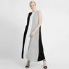 Plus size Dresses Size Sleeveless Elegant Long Maxi Summer Dress Tie Back Split Color Block Straight Party Large Work Office 230920