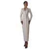 Womens Two Piece Pants Suit Long Jacket One Blazer Double Breasted Formal Tuxedo Party Dress 230921