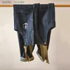 Mäns jeans Maden Cargo Salopette Homme Jumpsuit American Vintage Navy Overall vår och höst denim raka ben jeans mäns trend pant l230921