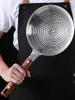 Kookgerei Grote Keukenzeef Skimmer met Stevig Houten Handvat 304 RVS Gleuflepel Vergiet - Keukengereedschap 230920