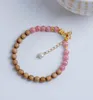 Link Bracelets Sandal 0.6 Bracelet-Match: Rhodochrosite Silver Plated Small Butterfly Pearl Etc. - Simple Elegant And Fresh Beautiful