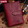 Money Clips KAVIS Genuine Leather Women Wallet with Coin Pocket Female Small Portomonee Rfid Credit Card Walet Lady Perse For Girl Money Bag Q230921