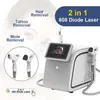 Macchina portatile per la depilazione laser 808nm 2 in 1 rimozione dei tatuaggi laser a picosecondi salone per uso domestico rimozione dei peli del laser a diodi per tutti i tipi di uso della pelle