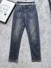 Herr jeans designer lyx l designer 23 höst klassiska blommor färger män sot tvättvatten smal passform hög elastisk casual mens byxor mångsidiga wqob rlo6