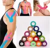 18 Colors Kinesiology Tape Athletic Tape Sport Recovery Tape Strapping Gym Fitness Tennis Running Knee Muscle Protector Scissor4356303