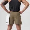 Shorts pour hommes été poche à glissière monocouche course à pied gymnase fitness musculation entraînement à séchage rapide hommes jogging bas de sport
