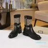 Designer-Stiefel, beliebt, neueste Damenstiefel, flache Stiefel, Leder, Outdoor, Martin, Knöchel, modische Plattform