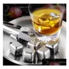 Ice Buckets And Coolers Stainless Steel Cubes Reusable Chilling Stones For Whiskey Wine Keep Your Drink Cold Longer Sn2777 Drop Deli Dhcvc