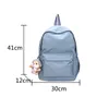 Schultaschen Casual Große Kapazität Rucksack InsStyle Mode Mädchen Koreanische Version Einfarbig Einfache College Student Schultasche Reise