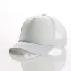 Cappelli da camionista per bambini 5 pannelli Berretti da baseball vuoti in rete estiva Snapback regolabile per bambini Cappellini a sfera semplici Visiera parasole nero blu giallo LL