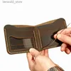 Money Clips Top Genuine Leather Men's Wallet Retro Handmade Wallet for Men Durable Real Leather portfel male cartera hombre Purse for men Q230921