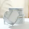 Gift Wrap Premium Quality Heart Shaped Flower Box Marble Paper Boxes Arrangements With Lids Ships From USA