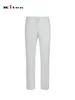 Męskie spodnie jesienne Kiton jedwabny bawełniany mieszany światło proste białe spodni khaki