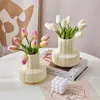 Vases Nordic Modern Ceramic Vase Decorative Room Table Plant Pot Flower Arrangement Container Living Home Desk Ornament Decorations