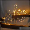 Luci notturne Amore Alfabeto Lettera Marquee Segno Numero Luce a led Romantica Lampada da parete per interni Decorazione Regalo di San Valentino Drop Delive Otuid